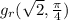 g_{r}(\sqrt{2},\frac{\pi}{4})