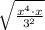 \sqrt{\frac{x^4 \cdot x}{3^2}