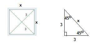 What is the approximate side length of the square?  a. 3.0 units b. 3.5 units c. 4.2 units d. 4.9 un