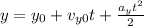 y=y_0+v_{y0}t+\frac{a_yt^2}{2}