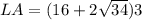 LA=(16+2\sqrt{34})3