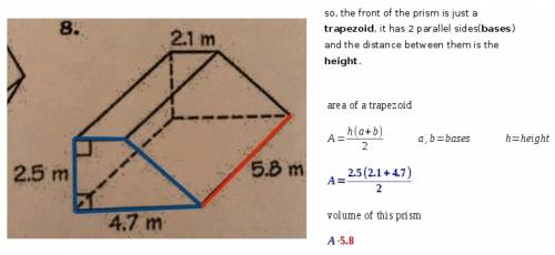 Find the volume of the prism.  include