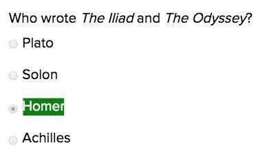 The iliad and the odyssey were written by  socrates plato homer aristotle