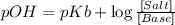 pOH=pKb+\log \frac{[Salt]}{[Base]}