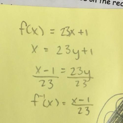 106. find the inverse g for each function f. c.f(x) =23x+ 1
