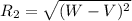 R_2=\sqrt{(W-V)^2}