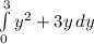 \int\limits^3_0 {y^2+3y} \, dy