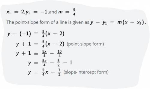 Given the slope of the line and one point that it passes through, represents the equation of the lin