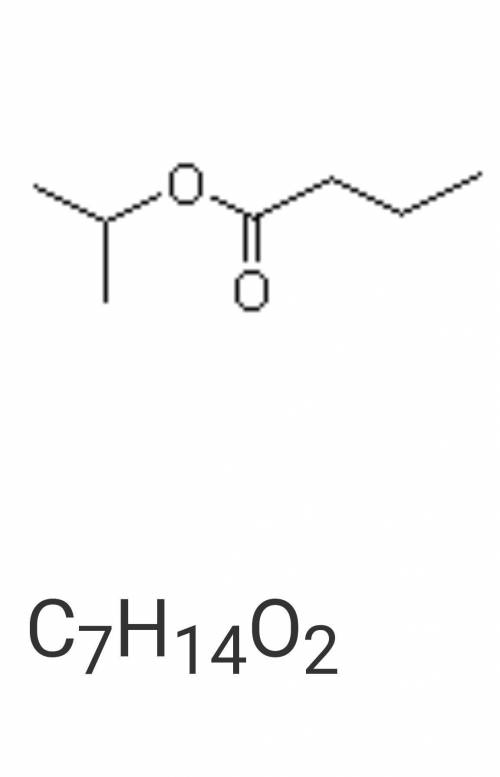 Structure of isopropyl butanoate