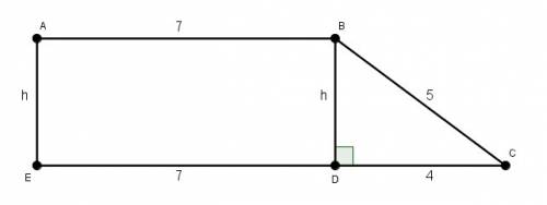 Find the area of this trapezoid!   don’t know the height : / that’s what’s tripping my up.