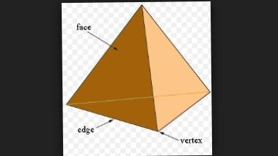 Do not answer if you dont know the answer. my grade is bad enough  has five faces, five verticles, a