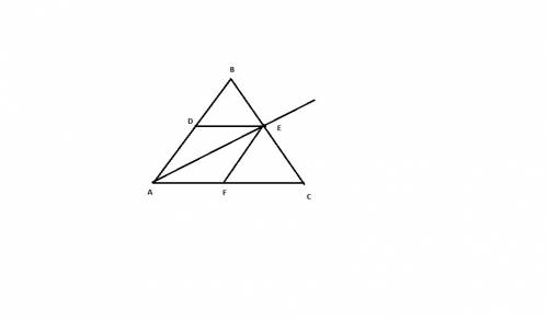 rhombus adef is inscribed into a triangle abc so that they share angle a and the vertex e lies on th