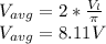 V_{avg}=2*\frac{V_l}{\pi}\\V_{avg}=8.11V