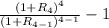 \frac{(1+R_4)^4}{(1+R_{4-1})^{4-1}} -1