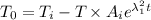 T_0 = T_i -T_{\infity} \times A_i e^{\lambda_1^2 t}