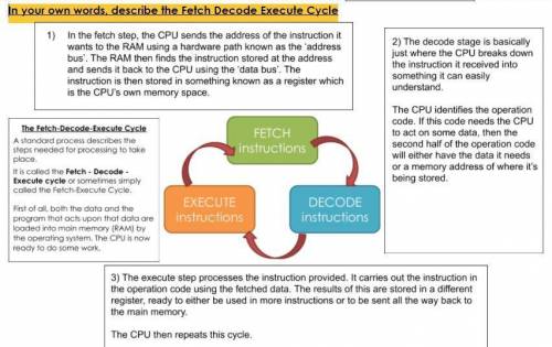 Explain:  the execute part of fetch decode execute cycle
