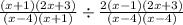 \frac{(x + 1)(2x + 3)}{(x - 4)(x + 1)}  \div  \frac{2(x - 1)(2x + 3)}{(x - 4)(x - 4)}