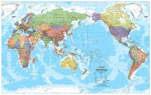 How does a map of the world look in an australian class room