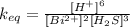 k_{eq}=\frac{[H^{+}]^6}{[Bi^{2+}]^2[H_2S]^3}