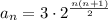 a_n=3 \cdot 2^{\frac{n(n+1)}{2}}