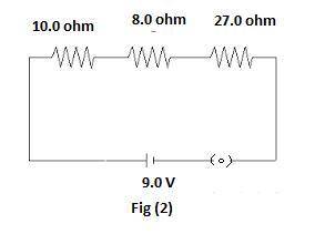1. a 15.0 kω resistor is hooked up to a 45.0 v battery in a circuit with a switch. a.) draw a circui
