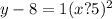y-8=1(x?5)^2