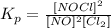 K_p=\frac{[NOCl]^2}{[NO]^2[Cl_2]}