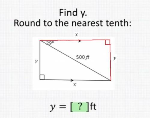 Trigonometry question!  find y. round to the nearest tenth!