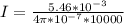 I=\frac{5.46*10^{-3}}{4\pi*10^{-7}*10000}