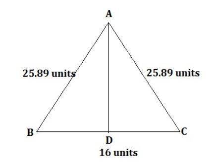 Abcdefghij is a regular decagon with a radius of 25.89 units and a side length of 16. find the area
