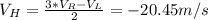 V_H=\frac{3*V_R-V_L}{2}=-20.45m/s