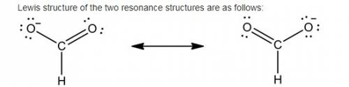 Select the true statements regarding these resonance structures of formate.?  each carbon-oyxgen bon