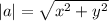 |a|= \sqrt{x^2+y^2}