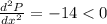 \frac{d^2P}{dx^2}=-14