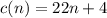 c(n)=22n+4
