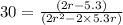 30=\frac{(2r-5.3)}{(2r^2- 2\times 5.3r)}