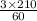 \frac{3 \times 210}{60}