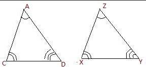 In the figures △cda ≅ △xyz ·a .z c· ·d x. y  name the congruent angles. a. ∠c ≅ ∠y,∠d ≅ ∠x,∠a ≅ ∠z b