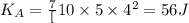 K_A = \frac{7}[10} \times 5 \times 4^2 = 56 J