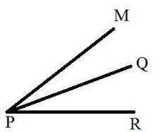 Mpr is an acute angle and is in the interior of ?  mpr . ?  qpr must be:  straight obtuse right acut
