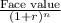 \frac{\textup{Face value}}{(1+r)^n}