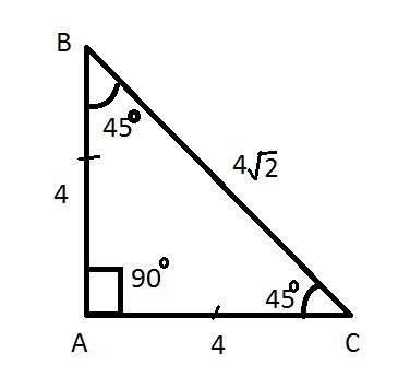 On a piece of paper, use a protractor to construct right triangle abc with ab = 4 in. , m∠a = 90° ,