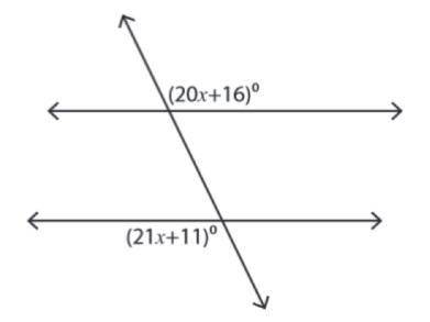 Which relationship exists between the two angles?  what is the value of x?  find the measure of each