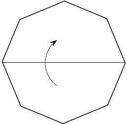 An 8-car ferris wheel is shaped like a regular octagon. does the ferris wheel have rotational symmet
