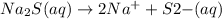 Na_2S(aq)\rightarrow 2Na^++S{2-}(aq)