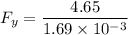 F_y=\dfrac{4.65}{1.69\times 10^{-3}}