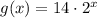 g(x)=14\cdot 2^x