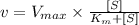 v=V_{max}\times \frac{[S]}{K_m+[S]}