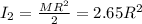I_2 = \frac{MR^2}{2} = 2.65R^2