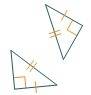 Which pair of triangles can be proven congruent by the hl theorem